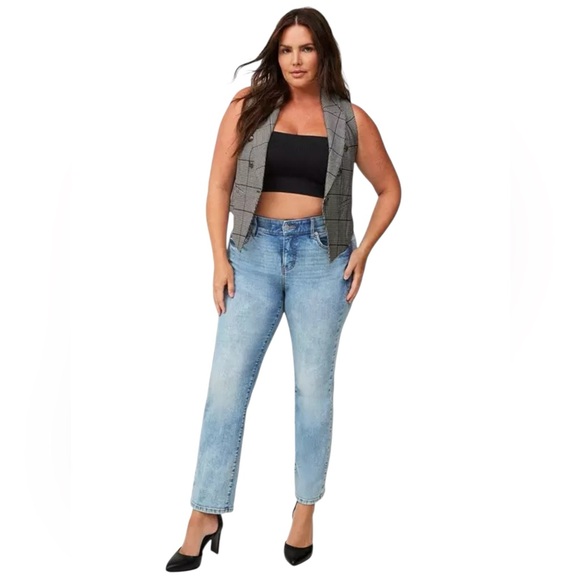 TORRID STUDIO VEST Ponte Buttoned Tailored Houndstooth Suit Vest 4 (4X) casual - Picture 10 of 13